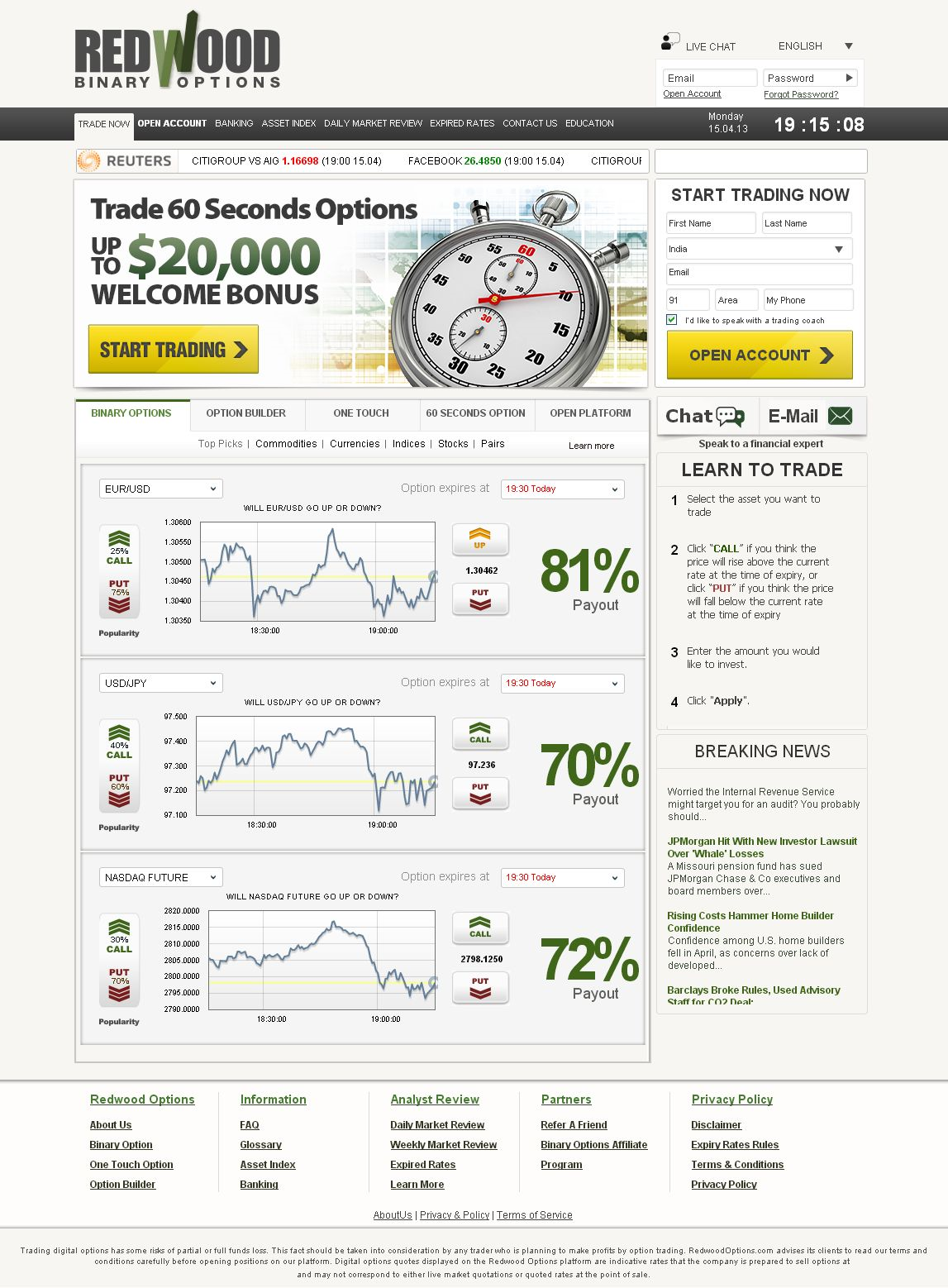 Is redwood binary options regulated