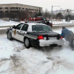 Police in the Snow