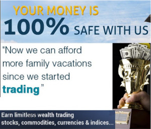 Promises of limitless wealth, safety, vacations and lots of money. 