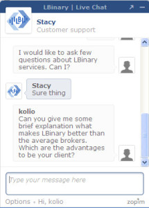 LBinary FAQ Chat Preview