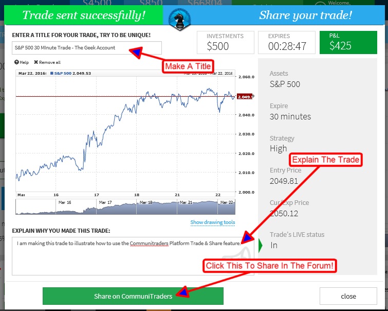 Easily share your trades on CT