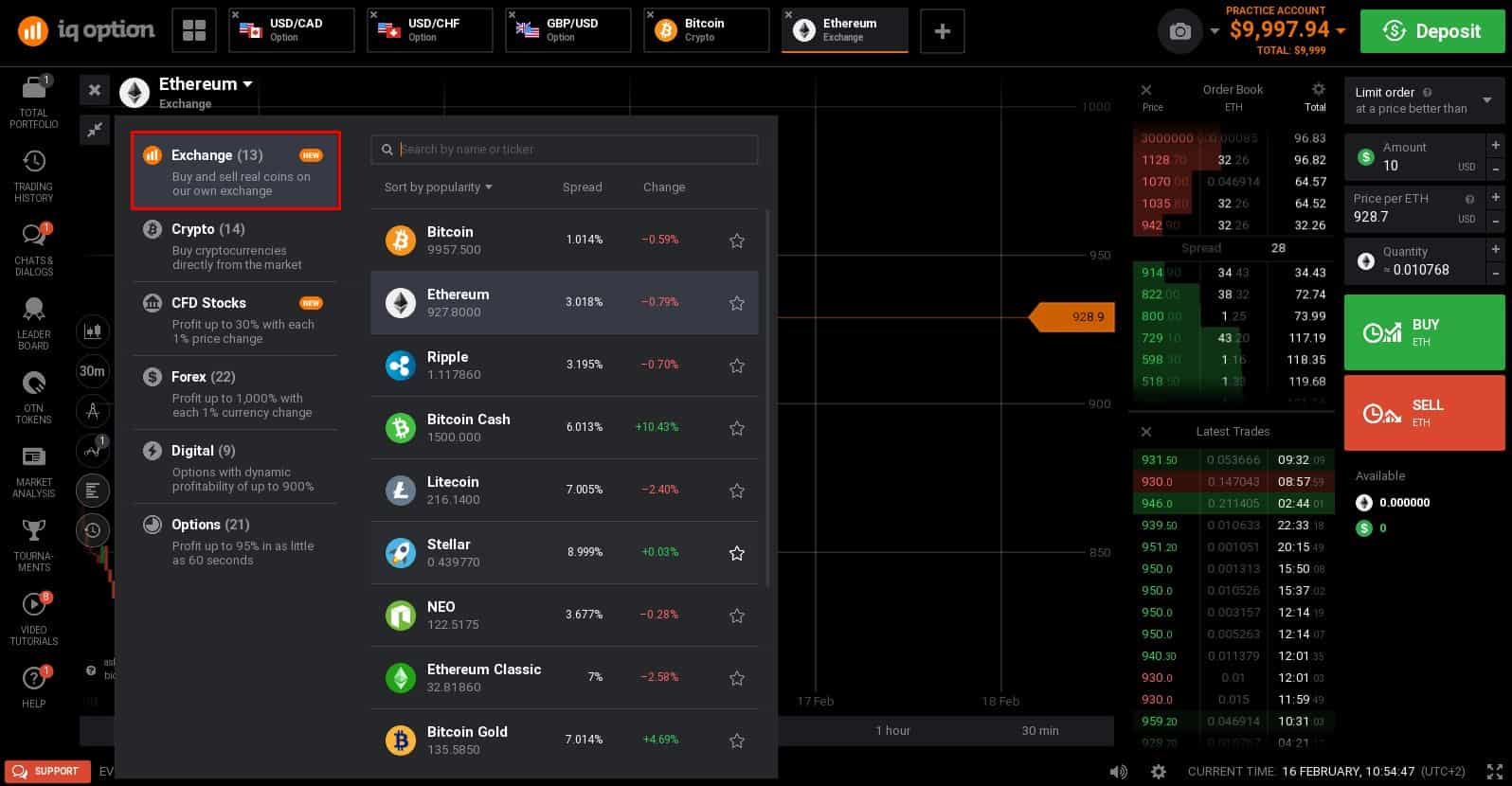 IQ Option - Get on the Exchange