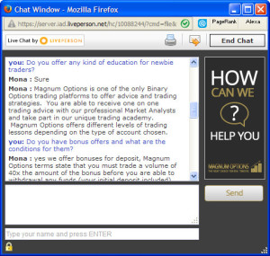 MagnumOption FAQ Chat 