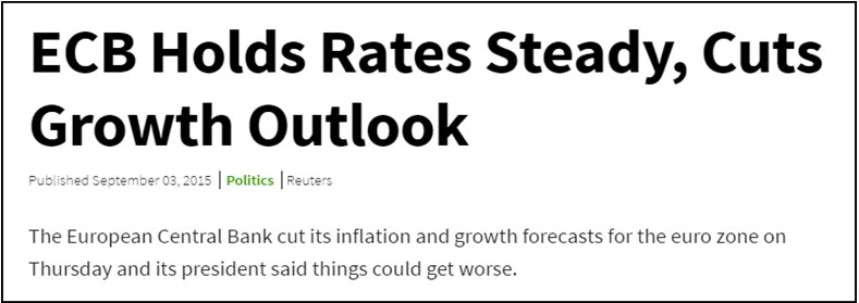 This fundamental news from Reuters is about central bank interest rates, outlook cuts are a surprise.