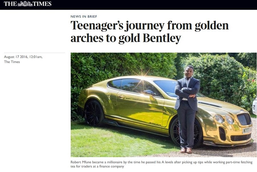 Golden Bentley Boy