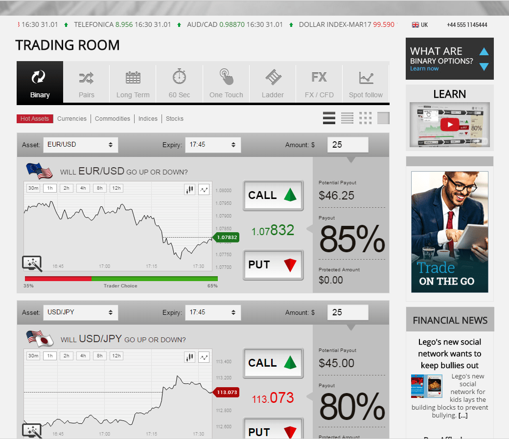 Highlow binary options login