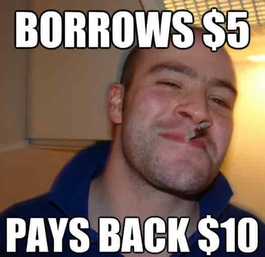 borrow money meme