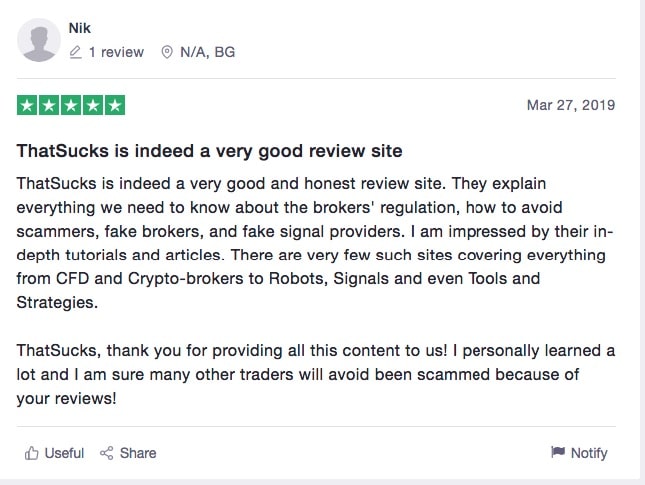 ThatSucks.com User Review - TrustPilot